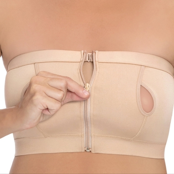 Secret Treasures Hands Free Breast Pumping Bra Maternity Cream Color Small - Picture 2 of 7